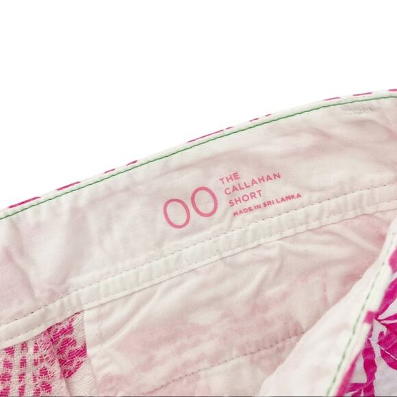 Lilly Pulitzer Pink The Callahan Flat Front Shorts Sz 00 - Picture 3 of 6